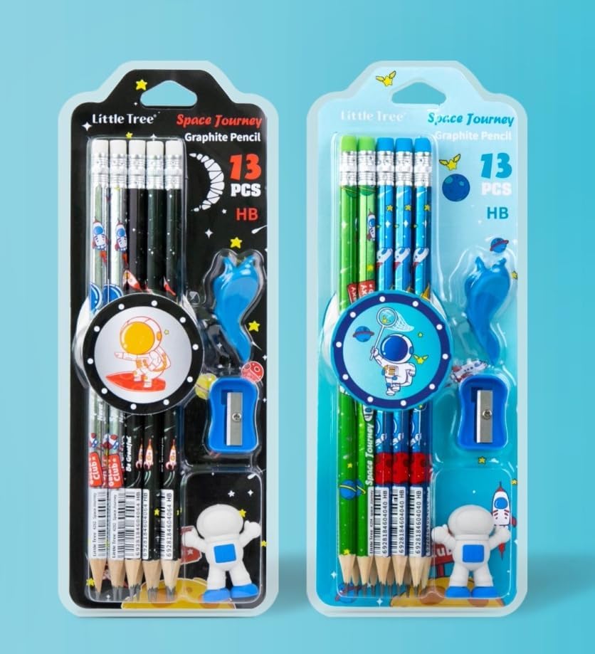 Space Theme Pencil Set (13-in-1): Includes HB pencils, eraser, sharpener, and astronaut toppers. Fun stationery for kids.
www.usmile.toys